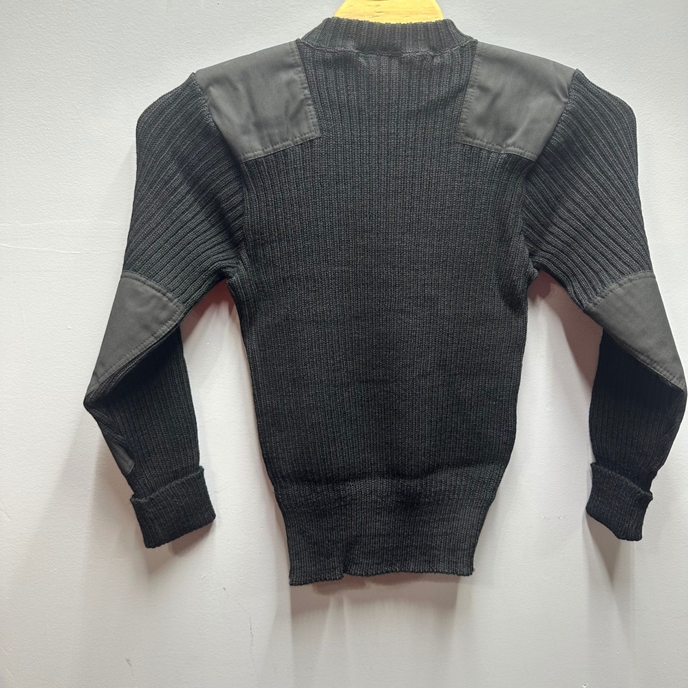 Brigade Quartermasters The Woolly Pully Wool Commando Sweater Black Mens 44 L